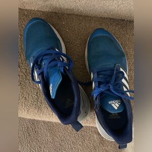 Adidas Men's Navy and White Athletic Shoes